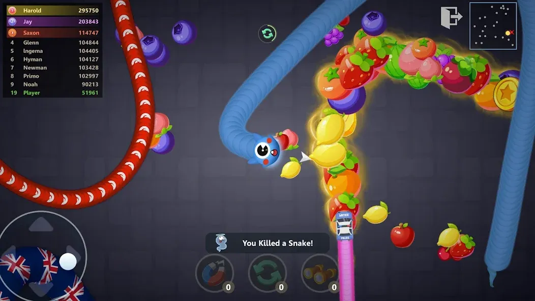 Snake War™ Hungry Worm.io Game (Снейк Вар) [МОД: Все открыто, Дополнительные деньги и Меню MOD] Screenshot 3
