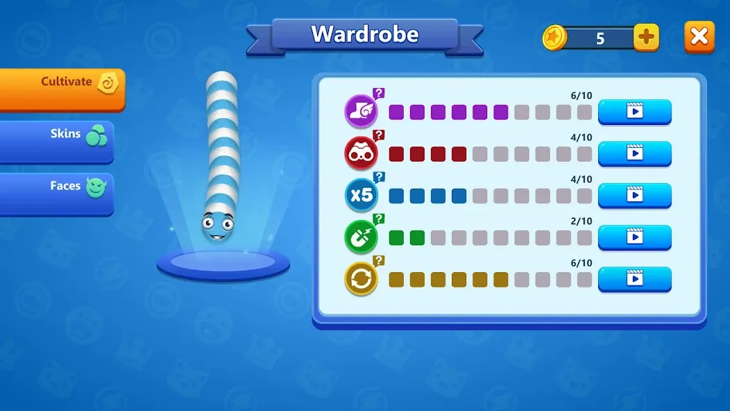 Snake War™ Hungry Worm.io Game (Снейк Вар) [МОД: Все открыто, Дополнительные деньги и Меню MOD] Screenshot 4