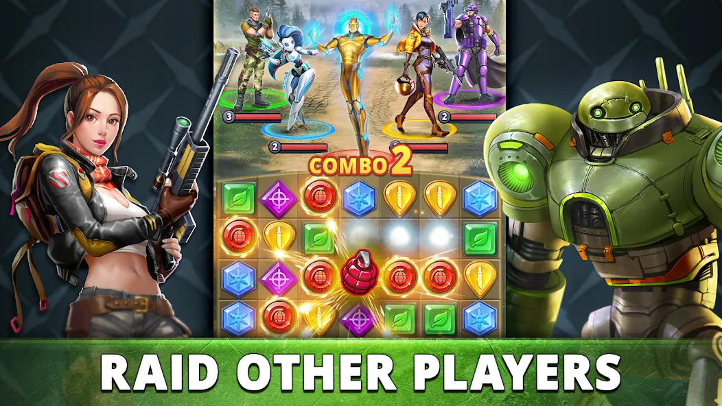Puzzle Combat: Match-3 RPG (Пазл Комбат) [МОД: Много монет, Открытые уровни и Мега MOD] Screenshot 2