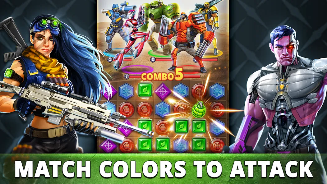 Puzzle Combat: Match-3 RPG (Пазл Комбат) [МОД: Много монет, Открытые уровни и Мега MOD] Screenshot 4