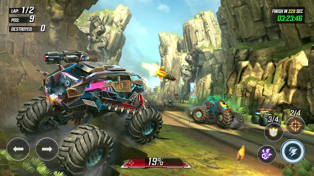 RACE: Rocket Arena Car Extreme (РЕЙС) [МОД: Меню, Бесконечные монеты и Открытые уровни] Screenshot 2