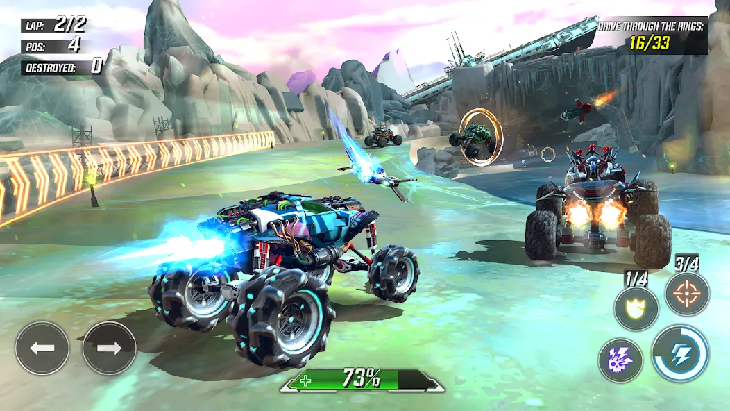 RACE: Rocket Arena Car Extreme (РЕЙС) [МОД: Меню, Бесконечные монеты и Открытые уровни] Screenshot 4