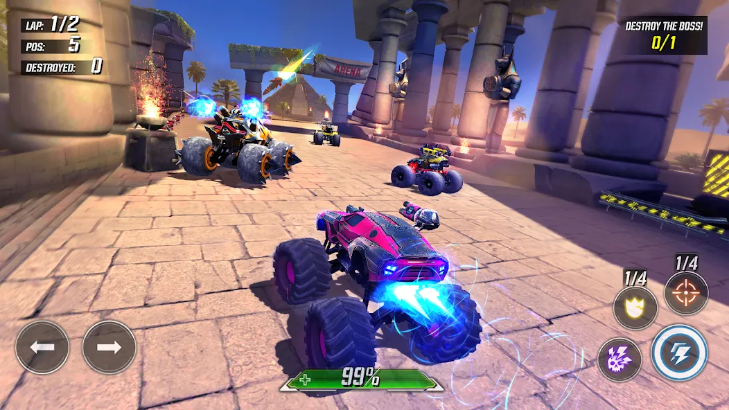 RACE: Rocket Arena Car Extreme (РЕЙС) [МОД: Меню, Бесконечные монеты и Открытые уровни] Screenshot 5