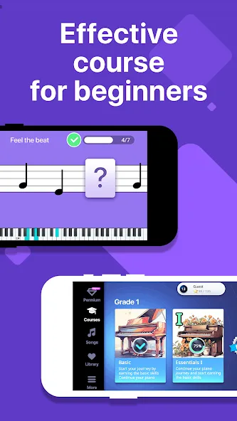 Simpia: Learn Piano Fast (Симпиа) [МОД: Деньги, Монеты и Меню MOD] Screenshot 2