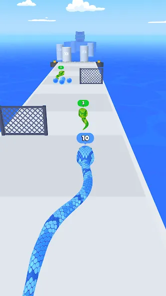 Snake Run Race・3D Running Game (Снейк Ран Рейс) [МОД: Много денег, Монет и Все открыто] Screenshot 1