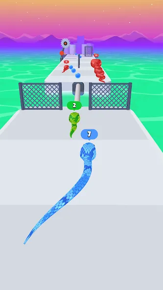 Snake Run Race・3D Running Game (Снейк Ран Рейс) [МОД: Много денег, Монет и Все открыто] Screenshot 2