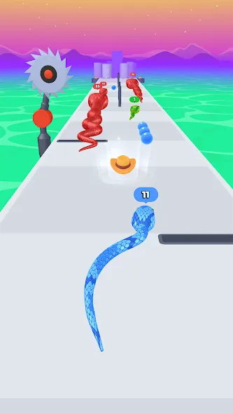 Snake Run Race・3D Running Game (Снейк Ран Рейс) [МОД: Много денег, Монет и Все открыто] Screenshot 4