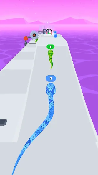 Snake Run Race・3D Running Game (Снейк Ран Рейс) [МОД: Много денег, Монет и Все открыто] Screenshot 5