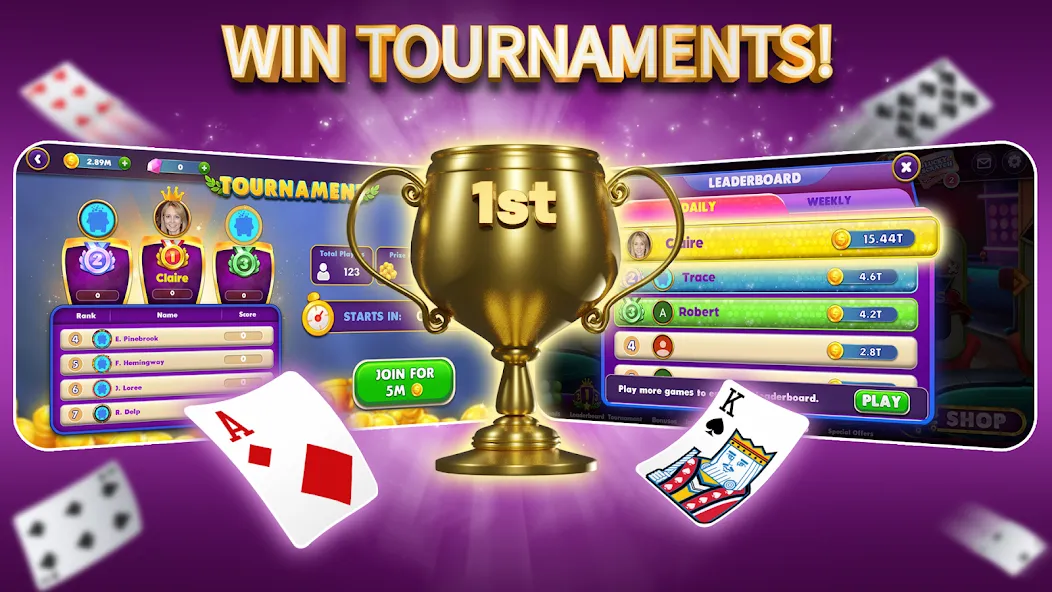 Gin Rummy Elite: Online Game (Джин Рамми) [МОД: Все открыто, Дополнительные деньги и Меню MOD] Screenshot 4