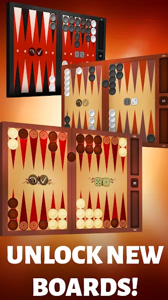Backgammon Offline [МОД: Меню, Бесконечные монеты и Открытые уровни] Screenshot 1