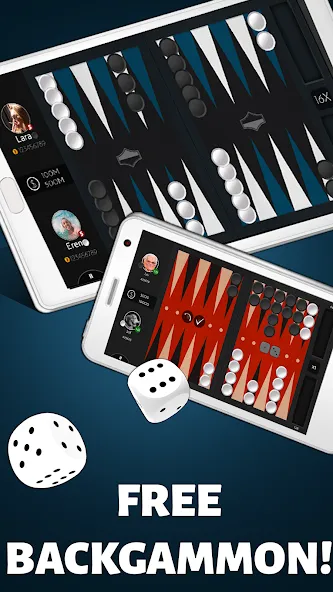 Backgammon Offline [МОД: Меню, Бесконечные монеты и Открытые уровни] Screenshot 2