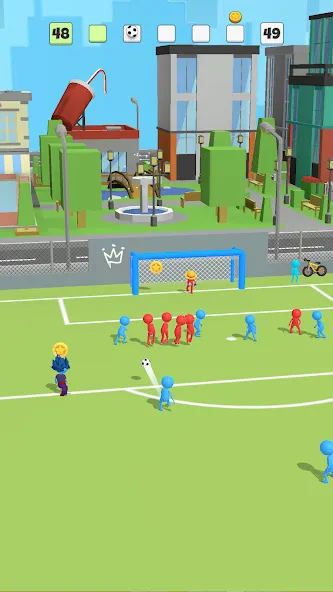 Super Goal: Fun Soccer Game (Супер Гол) [МОД: Деньги, Монеты и Меню MOD] Screenshot 1