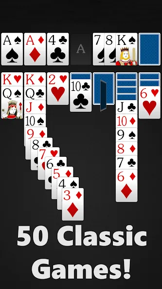Solitaire - Classic Card Games (Солитер) [МОД: Много монет, Открытые уровни и Мега MOD] Screenshot 3