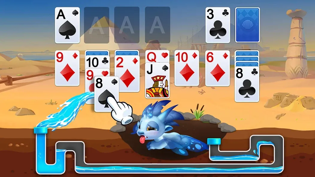 Solitaire Dragons [МОД: Много денег, Монет и Все открыто] Screenshot 1