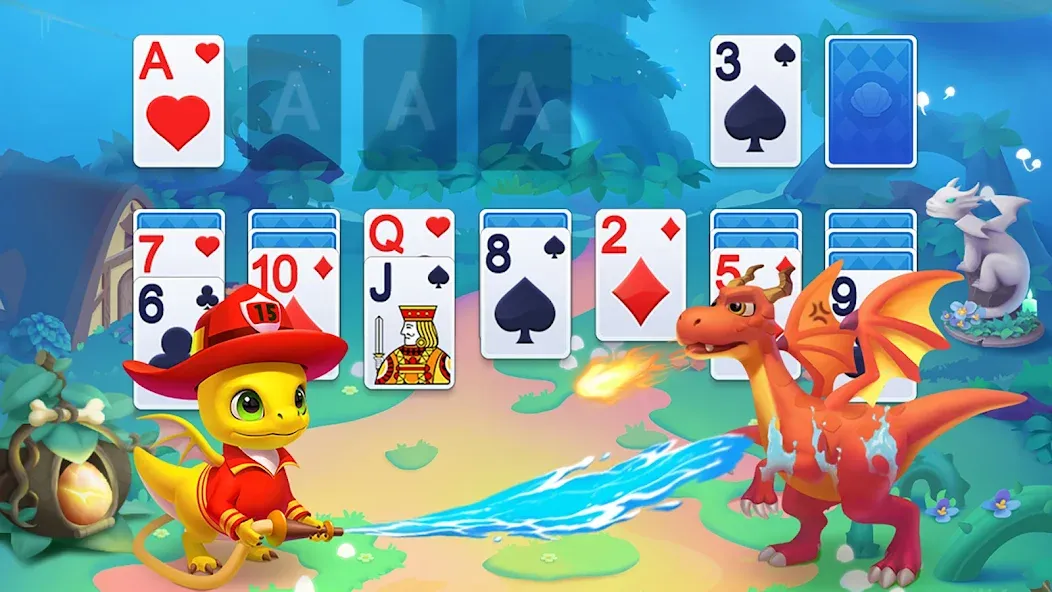 Solitaire Dragons [МОД: Много денег, Монет и Все открыто] Screenshot 2