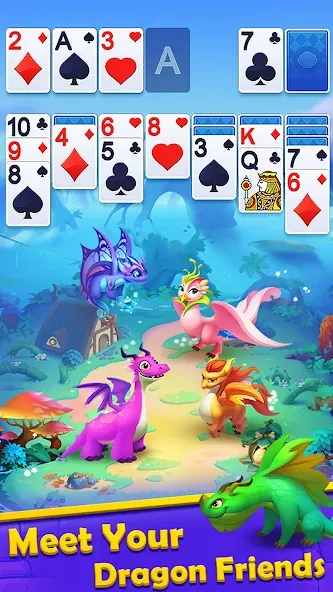 Solitaire Dragons [МОД: Много денег, Монет и Все открыто] Screenshot 4