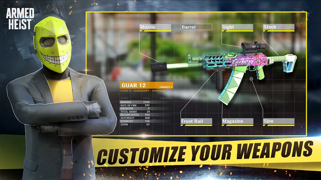 Armed Heist: Shooting gun game (Армед Хейст) [МОД: Бесконечные деньги, Монеты и Мега MOD] Screenshot 3