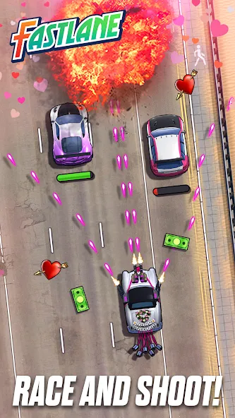 Fastlane: Road to Revenge (Фастлейн) [МОД: Деньги, Монеты и Меню MOD] Screenshot 1