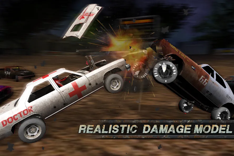 Demolition Derby: Crash Racing (Демолиция Дерби) [МОД: Бесконечные деньги, Монеты и Мега MOD] Screenshot 1
