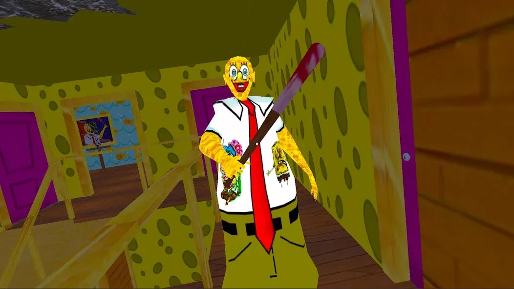 Horror Sponge Granny V1.8 [МОД: Много монет, Открытые уровни и Мега MOD] Screenshot 1