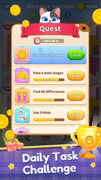 Find Differences: Spot Fun [МОД: Бесконечные деньги, Монеты и Мега MOD] Screenshot 4