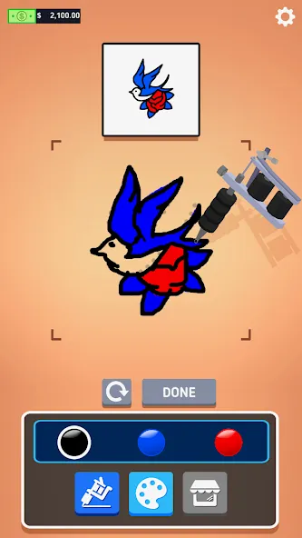 Ink Inc. - Tattoo Drawing [МОД: Деньги, Монеты и Меню MOD] Screenshot 3