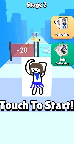 Card Run : Anime Evolution (Кард Рун) [МОД: Меню, Бесконечные монеты и Открытые уровни] Screenshot 1