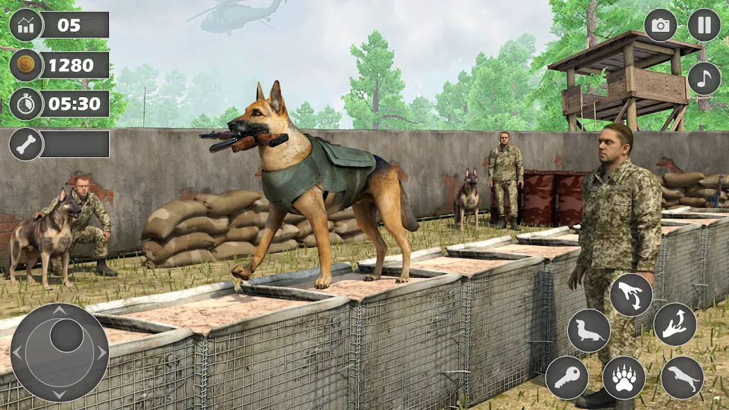 Dog Simulator Dog Game (Армейский симулятор собаки) [МОД: Бесконечные деньги, Монеты и Мега MOD] Screenshot 1