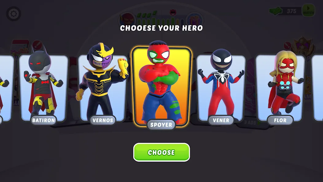 Stick Hero: Comic Superhero (Стик Хиро) [МОД: Много монет, Открытые уровни и Мега MOD] Screenshot 2