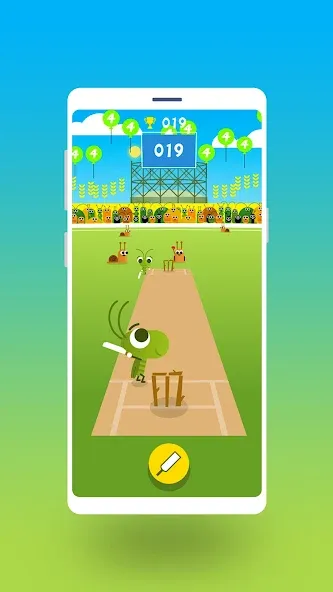 Cric Game - Doodle Cricket (Крик Гейм) [МОД: Много монет, Открытые уровни и Мега MOD] Screenshot 1