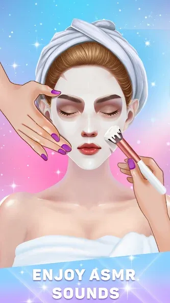Makeover salon: Makeup ASMR (Мейковер салон) [МОД: Все открыто, Дополнительные деньги и Меню MOD] Screenshot 1