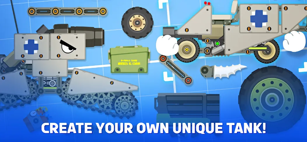 Super Tank Rumble [МОД: Меню, Бесконечные монеты и Открытые уровни] Screenshot 1