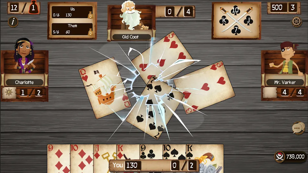 Spades Cutthroat Pirates (Спейдс Каттхроат Пирейтс) [МОД: Деньги, Монеты и Меню MOD] Screenshot 1