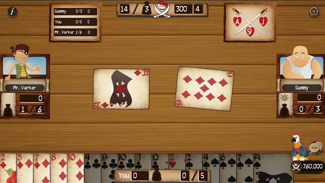 Spades Cutthroat Pirates (Спейдс Каттхроат Пирейтс) [МОД: Деньги, Монеты и Меню MOD] Screenshot 2