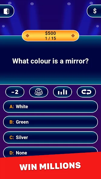 Millionaire 2024: Trivia Game [МОД: Деньги, Монеты и Меню MOD] Screenshot 1