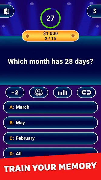Millionaire 2024: Trivia Game [МОД: Деньги, Монеты и Меню MOD] Screenshot 3