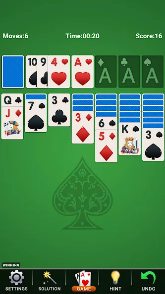 Solitaire: Classic Card Game [МОД: Много монет, Открытые уровни и Мега MOD] Screenshot 1