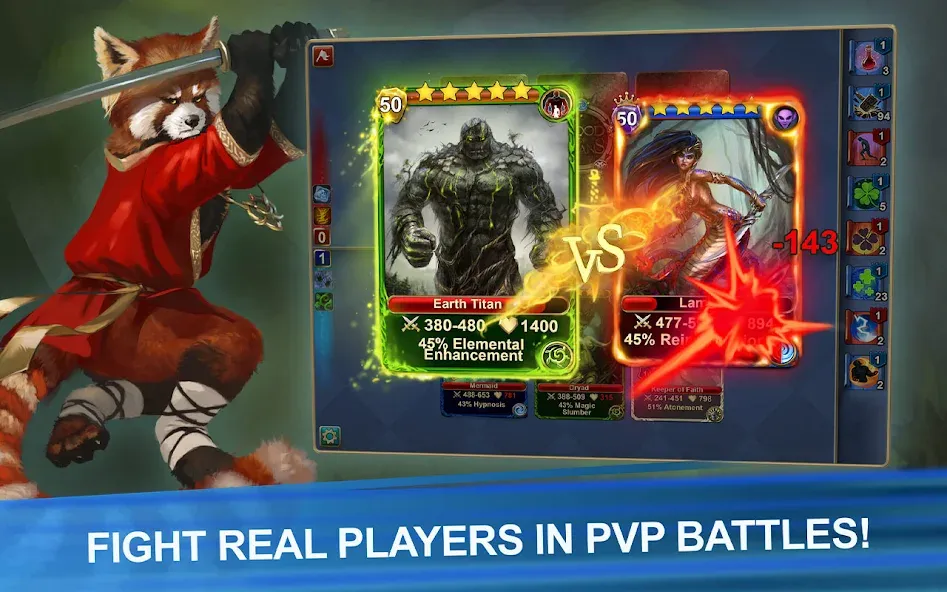 Blood of Titans: Card Battle [МОД: Много денег, Монет и Все открыто] Screenshot 4