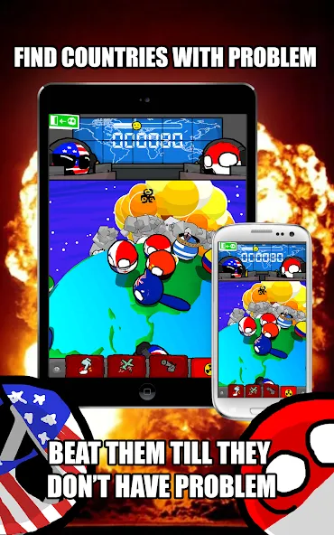 Polandball: Not Safe For World (Поландбол) [МОД: Меню, Бесконечные монеты и Открытые уровни] Screenshot 1