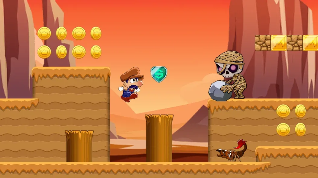 Super Bino Go:Adventure Jungle (Супер Бино Го) [МОД: Бесконечные деньги, Монеты и Мега MOD] Screenshot 2