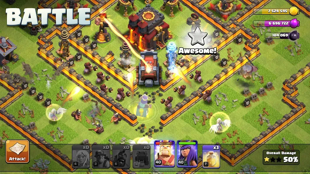 Clash of Clans (Клэш оф Клэнс) [МОД: Все открыто, Дополнительные деньги и Меню MOD] Screenshot 1