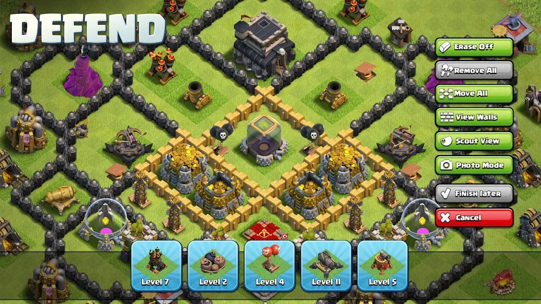 Clash of Clans (Клэш оф Клэнс) [МОД: Все открыто, Дополнительные деньги и Меню MOD] Screenshot 2