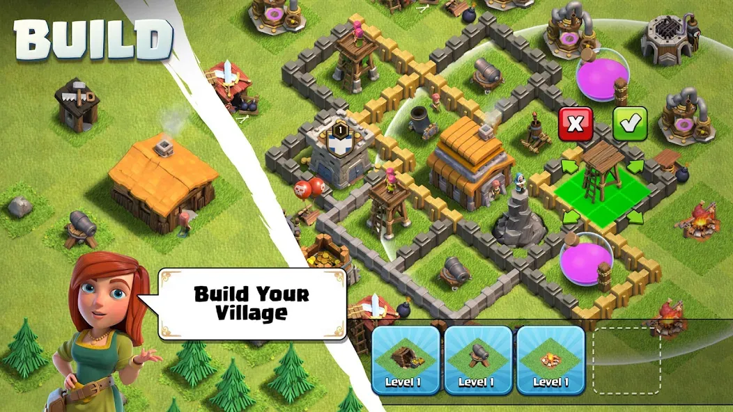 Clash of Clans (Клэш оф Клэнс) [МОД: Все открыто, Дополнительные деньги и Меню MOD] Screenshot 4