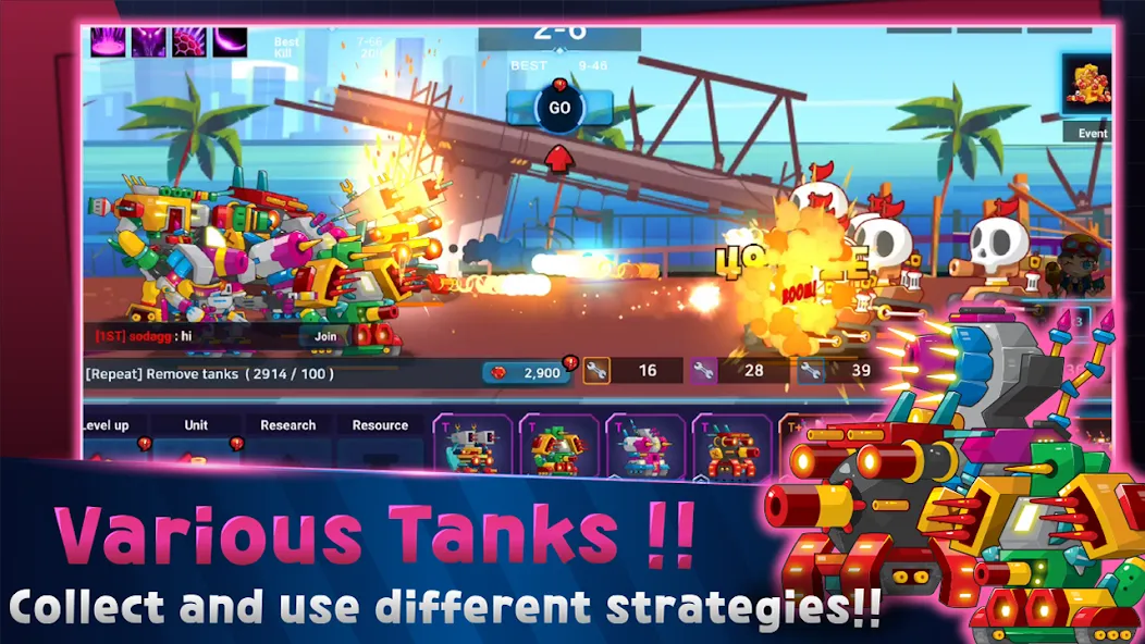 Mini Robot Tank : idle (Мини Робот Танк) [МОД: Меню, Бесконечные монеты и Открытые уровни] Screenshot 2