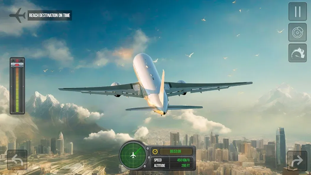 Flight Simulator - Plane Games [МОД: Все открыто, Дополнительные деньги и Меню MOD] Screenshot 1