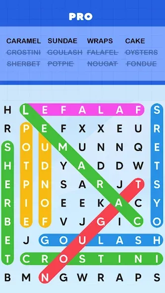 Word Search Puzzle Challenge (Уордсрч Пазл Челлендж) [МОД: Много денег, Монет и Все открыто] Screenshot 1