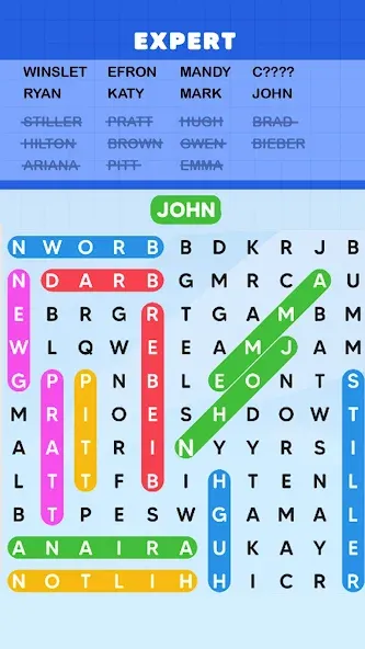 Word Search Puzzle Challenge (Уордсрч Пазл Челлендж) [МОД: Много денег, Монет и Все открыто] Screenshot 4