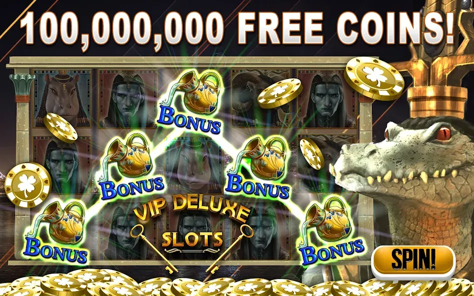 VIP Deluxe Slots Games Offline [МОД: Бесконечные деньги, Монеты и Мега MOD] Screenshot 1