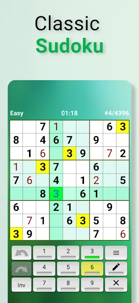 Sudoku offline (Судоку оффлайн) [МОД: Бесконечные деньги, Монеты и Мега MOD] Screenshot 1
