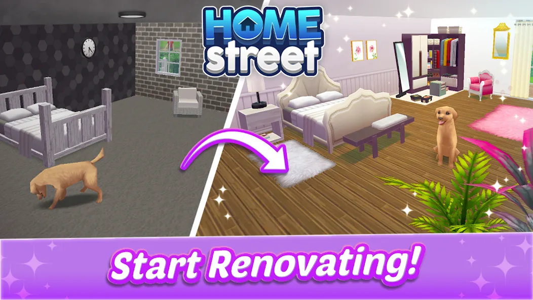 Home Street - Dream House Sim [МОД: Деньги, Монеты и Меню MOD] Screenshot 2